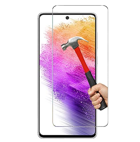 Image of Galaxy A73 5G Tempered Glass Screen Protector Easy Bubble-Free Installation Ultra Clear Shatterproof with 9H Hardness Anti Fingerprint Oleo-phobic Coating for Samsung Galaxy A73 5G (Screen Protector)