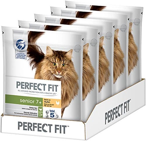 Image of PERFECT FIT Cat Food Dry Food Senior 7 + Rich in Chicken, 5 Pack (5 x 750 g