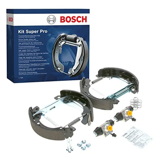 Image of Bosch KS546 Kit Super Pro - Rear drum brake kit - 1 pre-assembled set, 2 wheel brake cylinders, 4 brake shoes