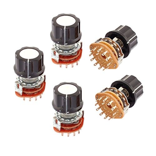 Image of Sourcingmap 5pcs 2 Pole 6 Position Channel Selector Rotary Switch