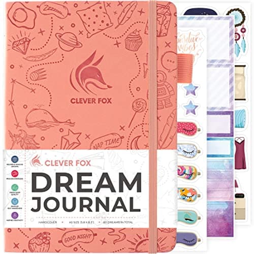 Image of Clever Fox Dream Journal – Guided Dream Diary for Women, Men & Kids – Hardcover Notebook to Track & Analyze Your Dreams & Sleep – Log Book for Dream Journaling – 60 Dreams Total, A5 Size - Light Pink