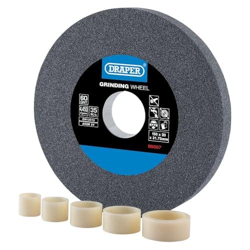 Image of Draper 99567 Aluminium Oxide Bench Grinding Wheel 60G (150mm x 20mm)
