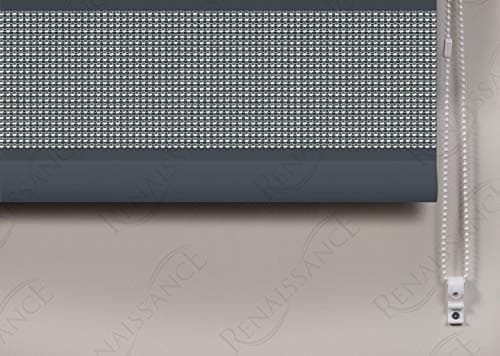 Image of Easy Fit Slate Grey Diamante Straight Bottom Window Roller Blind Drop 160cm (120cm)