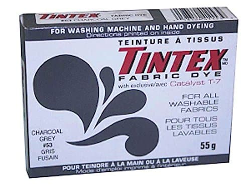 Image of LOT of 1 TINTEX Brand Charcoal Grey Fabric DYE #53