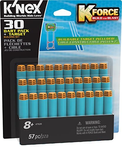 Image of K’NEX K-Force 30-Dart Pack and Target for Ages 8+, Engineering Educational Toy, 51 Pieces