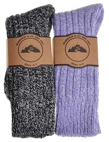 Image of 2 Pairs of Thick & Warm Heavyweight Ladies Socks