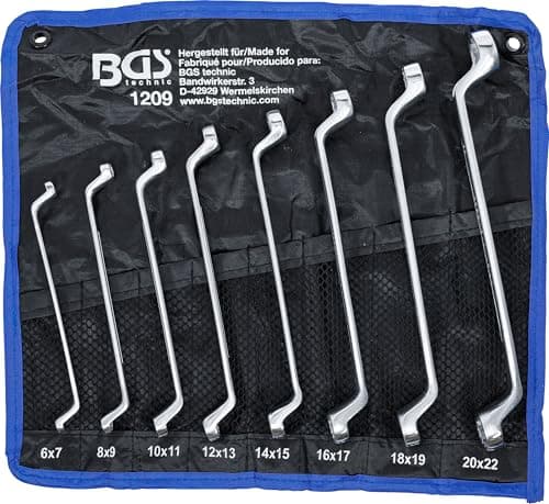 Image of BGS 1209 | Double Ring Spanner Set | offset | 6 x 7 - 20 x 22 mm | 8 pcs.