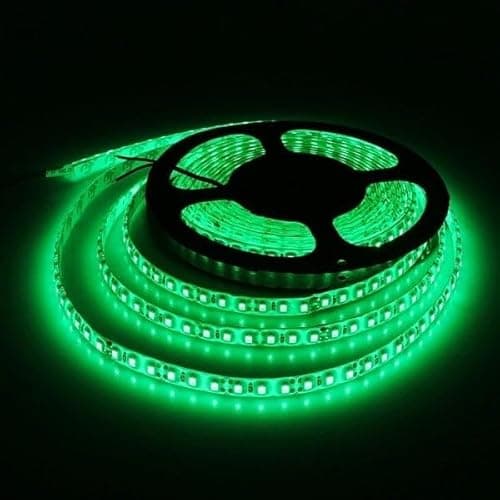 Image of I LumoS LED Strip Light 9.6W/m, 16ft/5M 2835 SMD 600 LEDs 12V Flexible Cuttable IP65 Waterproof LED Tape for Bedroom Kitchen Cabinet Wardrobe TV (No Power Supply/Plug) (Green)