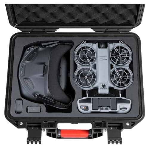 Image of FPVtosky NEO 2 Case, Waterproof Hard Case for DJI Neo 2 Motion Fly More Combo, Fits Goggles N3, RC Motion 3, RC-N3 Remote Controller, Support up to 6 Batteries Accessories [CASE ONLY]