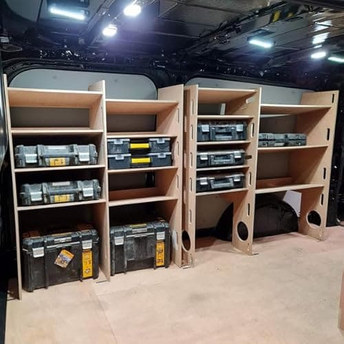 Image of Ford Custom LWB 2023+ Van Racking Shelves Storage for Tools Boxes Set #10