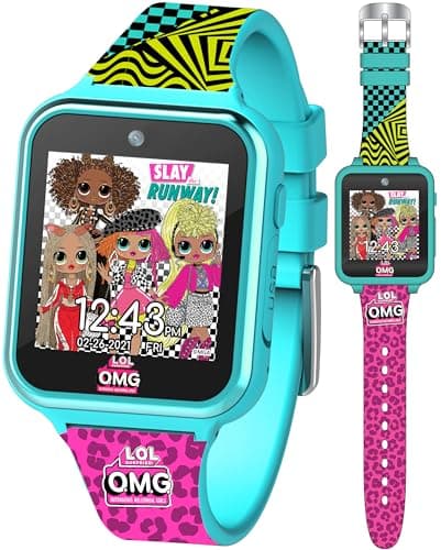 Image of Accutime L.O.L. Surprise! Touchscreen Interactive Smartwatch for Kids, Turquoise, 40mm, Modern