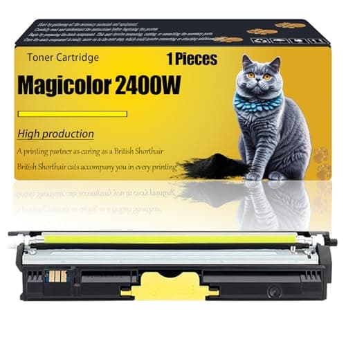 Image of WZLAD Magicolor 2400W Compatible for Konica Minolta Toner Cartridge 171-0589-004 171-0589-007 171-0589-006 171-0589-005 Magicolor 2400DL 2400W 2430 2430DL 2450 2480 2490MF 2500 Printers (Yellow)