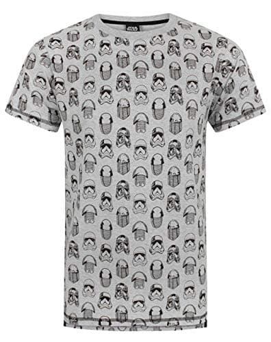 Image of Star Wars The Last Jedi All Over Print Men's T-Shirt Grey