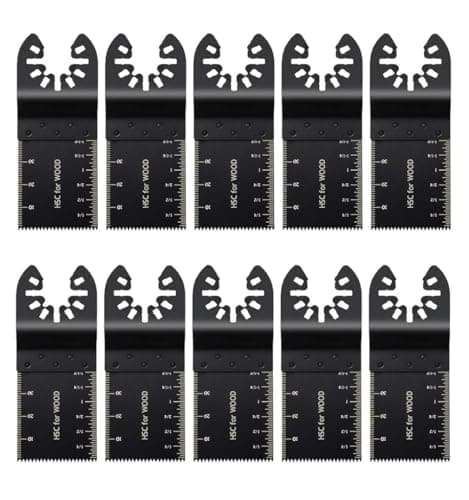 Image of 10 Pieces Oscillating Tool Blades, Professional Universal Oscillating Saw Blades Wood Multitool Blades, Fit for Fein Multimaster DeWalt Milwaukee Makita Ryobi Rockwell Bosch Black & Decker etc.