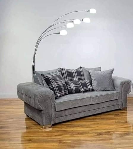 Image of Rosemont Furniture - Verona 2C2 Corner for Living Room, Grey Fabric UK Upholstered Corner Sofa (Grey, 3 Seater)