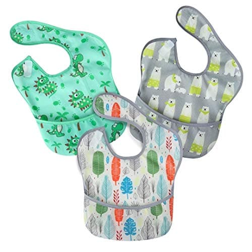 Image of PandaEar 3 Pack Super Light Weight Baby Bibs| EVA Feeding BIbs Waterproof Washable Stain Oil and Odor Resistant 5-36 Months