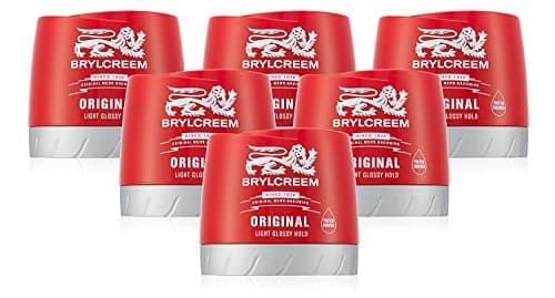 Image of 6x Brylcreem ORIGINAL LIGHT GLOSSY HOLD Mens Hair Styling Cream RED TUB 150ml by Brylcreem