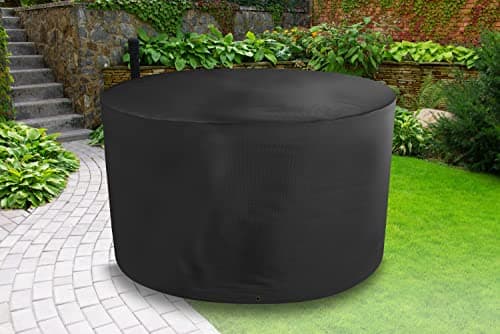 Image of Bosmere Protector 6000 | Circular Garden Table Cover | D 102cm H 71cm | 100% Waterproof, UV Protected, Heavy Duty 600D | 6 Year Guarantee | D540, Black