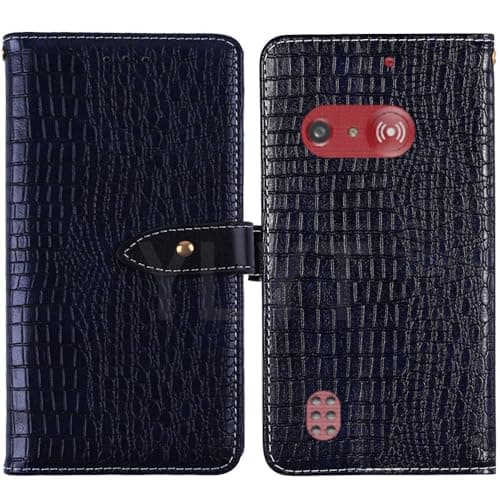 Image of YLYT Shockproof - Blue Flip Leather Luxury Cover With Stand Wallet Case For Doro 5860 5862 2.4 inch Pouch With Card Slots Skin