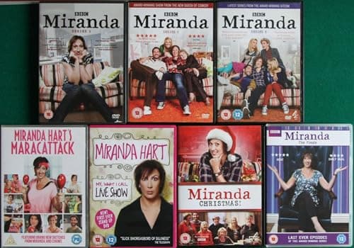 Image of MIRANDA HART 1-7 STAND-UP LIVE COMPLETE COLLECTION / 1-3. SERIES 1 + 2 + 3 / 4. MARACATTACK / 5. MY WHAT I CALL LIVE SHOW / 6. CHRISTMAS / 7. THE FINALE = ULTIMATE 7x DVD SET