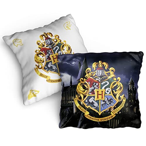 Image of Harry Potter Cushion Hogwarts 40 x 40 cm Gryffindor Hufflepuff Ravenclaw Slytherin Ron Hermione Pillow Decorative Cushion Travel Pillow Cuddly Cushion Cushion Cushion Matching Bedding