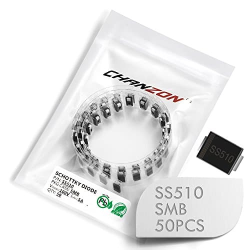 Image of (Pack of 50 Pieces) Chanzon SS510 SMD Schottky Barrier Rectifier Diodes 5A 100V SMB (DO-214AA) 5 Amp 100 Volt