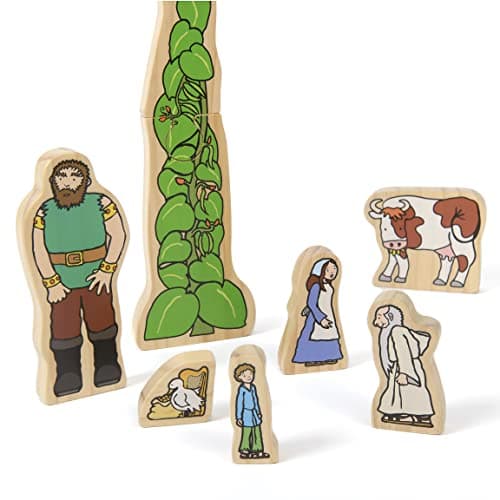 Image of Yellow Door Jack and the Beanstalk Character Set | Storytelling | Traditional Tales | Story Book Play Characters | Early Educational Toy for Kids Age 2 3 4 5 | Wooden Toys | Literacy | Bookish Play