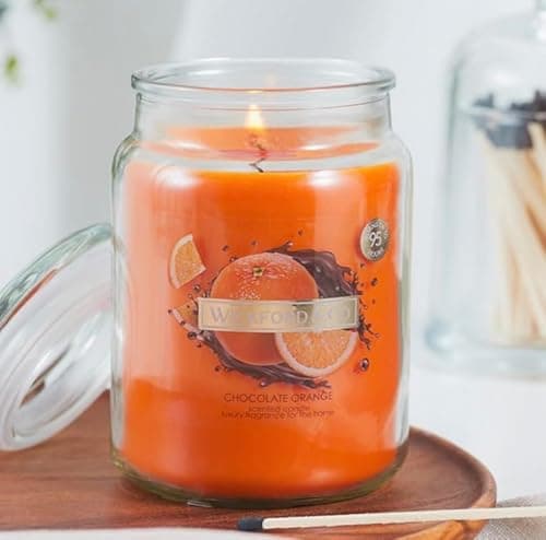Image of Wax Lyrical Chocolate Orange Scented Candle, Glass Jar with Lid, 95 Hours Burn Time
