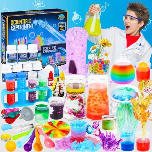 Image of 80+ Experiments Science Kits for Kids Age 8 9 10 11 12 Educational STEM Toys Gifts for Boys Girls, Volcano,Chemistry Set,Fizzy Reaction,Color Learning Activities Scientific Tools Toys