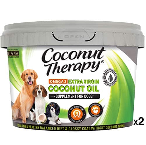 Image of TIANA Coconut Therapy® Omega-3 Supplement for Dogs 500ml (Pack of 2) – Plant-Based Coconut Oil & Hempseed Oil – Vegan, Natural Support for Coat, Skin, Joints, Digestion & Immunity