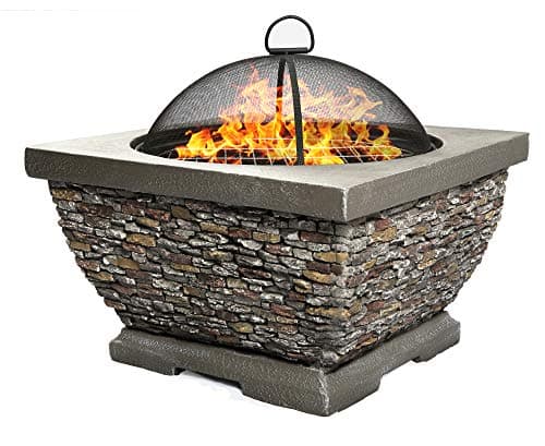 Image of Homeology TONTERIA Prestigious Garden & Patio Heater Fire Pit Brazier and Barbecue with Eco-Stone Finish