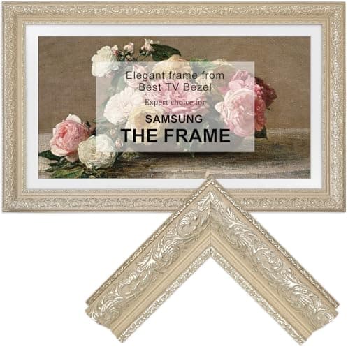 Image of Samsung the Frame TV Bezel/Mounts,compatible ONLY with Samsung The Frame TV 43"(Fits 2021-2026 models, model codes:43LS03A/B/C/D/FA/FW) (Champagne Gold, 43-LS03)
