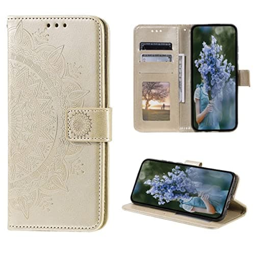 Image of CoverKingz Mobile Phone Case Compatible with iPhone 14 Pro Max - Mobile Phone Case with Card Slot Cover - Mandala Gold