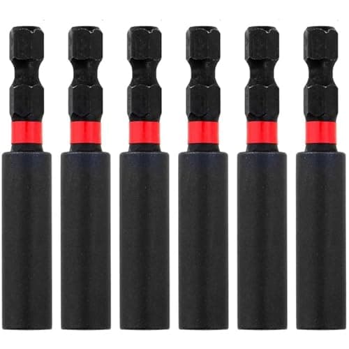 Image of 6 Pcs 60mm Magnetic Drill Bit Holder, 1/4-inch Universal Hex Shank, Screwdriver Drill Driver Magnetic Bit Holder, Hex Bar Holder, Multifunctional Household/Industrial, Impact Driver Holder