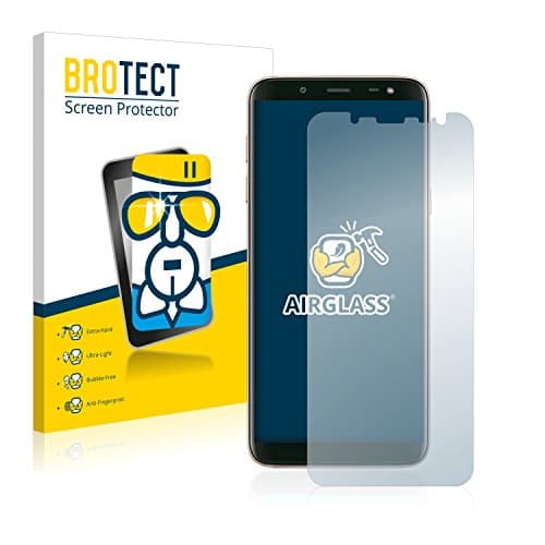 Image of brotect Glass Screen Protector Film compatible with Samsung Galaxy J6 2018 - Glass-Foil 9H Protection [Scratch Resistant, High Clarity]