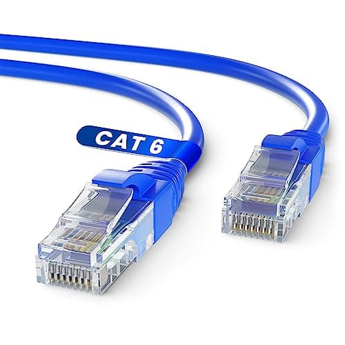 Image of Mr. Tronic White Cat 6 Ethernet Cable 15m, LAN Ethernet Network Cable with RJ45 Ends Connectors, Internet Compatible with Cat 7 / Cat 8 | AWG24 Patch, UTP CCA (15 Meters, Blue)