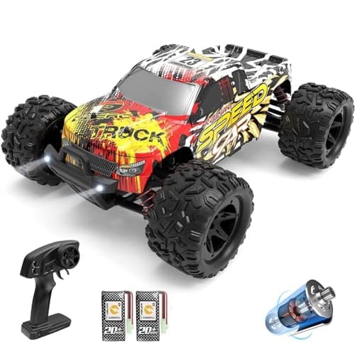 Image of DEERC RC Cars High Speed Remote Control Car for Adults Kids 30+MPH, 1:18 Scales 4WD Off Road RC Monster Truck,Fast 2.4GHz All Terrains Toy Trucks Gifts for Boys,2 Batteries for 40Min Play