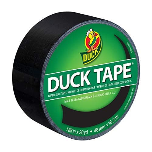 Image of Duck Tape Solid Colours Black. Repair, craft, personalise, decorate and educate - 48mm X 18.2m
