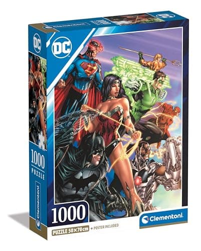 Image of Clementoni Jigsaw Puzzle Dc Comics 1000 Pieces - Puzzle For Adults 14-99 Years, Poster Included, Gift For Men/Women, Super Hero, Made In Italy, 39852