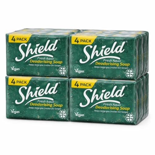 Image of Fresh Aqua Deodorising Soap Bars 115g, 24 Bars Total (6 Packs of 4), Long Lasting Fresh Scent, Vegan Friendly, Made in UK