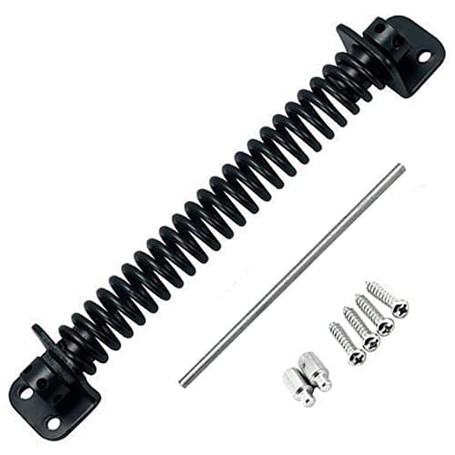 Image of Securit Black Adjustable Spring Gate and Door Closer 250mm (10") - Black