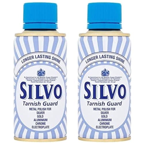 Image of Silvo Tarnish Guard Metal Polish for Long-Lasting Shine | All-Purpose Metal Polish for Silver, Gold, Aluminum, Chrome & Electroplate (Pack of 2, 175ml each)