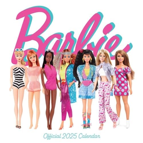 Image of 2025 Calendar Barbie Month to View Square Calendar Official Product