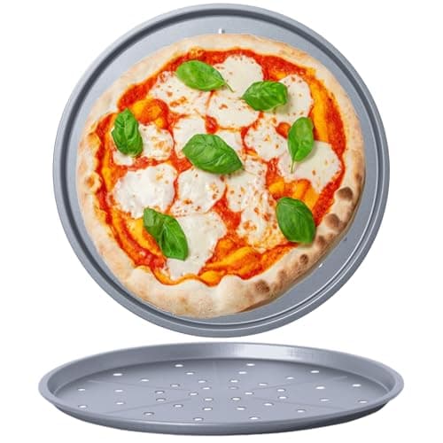 Image of STORM TRADING GROUP Pizza Tray Large 30cm Non Stick Coating Oven Round Baking Tray for Oven Non Stick Stackable Trays (1)