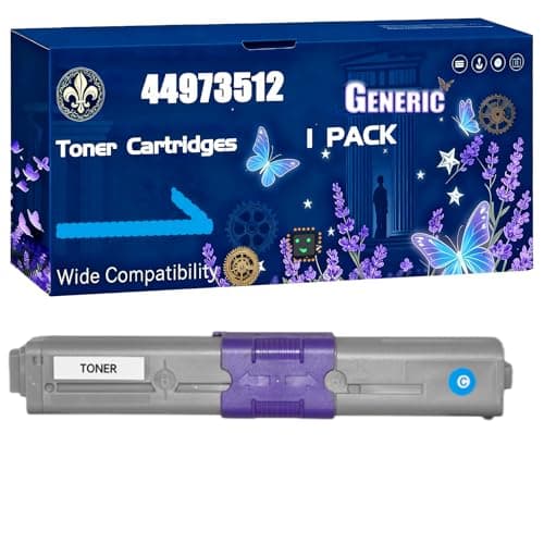 Image of 44973512 Toner Cartridges Compatible for Okidata OKI ES3452 MFP ES5431 ES5462 Printers, Black High Yield 7000 Pages Printer Accessories (1 Pack Cyan)