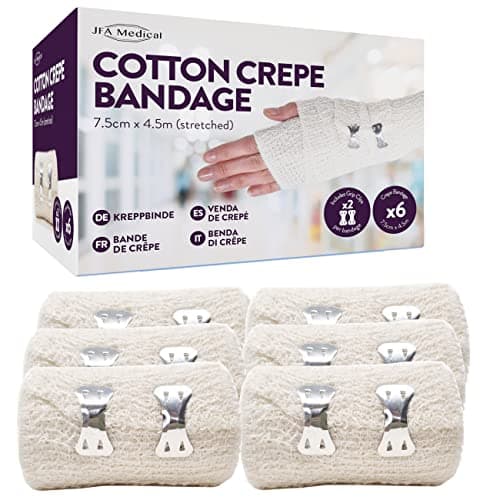 Image of JFA Medical Cotton Crepe Bandages 7.5cm x 4.5m - Box of 6