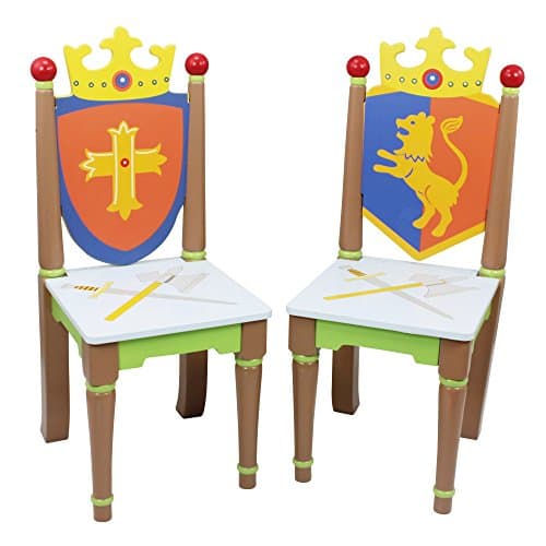 Image of Fantasy Fields Childrens Knights & Dragons Kids Wooden Chair Set TD-11837A2