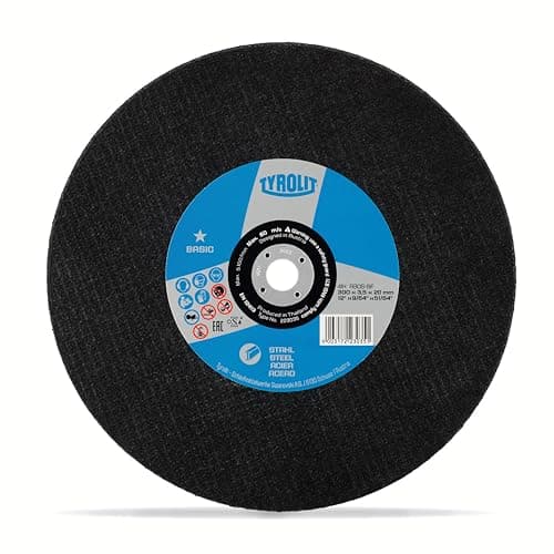 Image of TYROLIT 223035 BASIC Metal Cutting Discs for Steel - Universal Cut Off Wheels - Angle Grinder Discs - 300 x 3.5 x 20 mm - 10-Pack