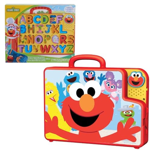 Image of Sesame Street Elmo’s Learning Letters Bus Activity Board, Preschool Learning and Education, Kids Toys for Ages 2 Up by Just Play