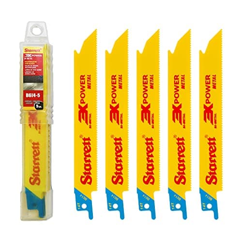 Image of Starrett Metal Cutting Reciprocating Saw Blade 150mm (6-inch) - Pack of 5